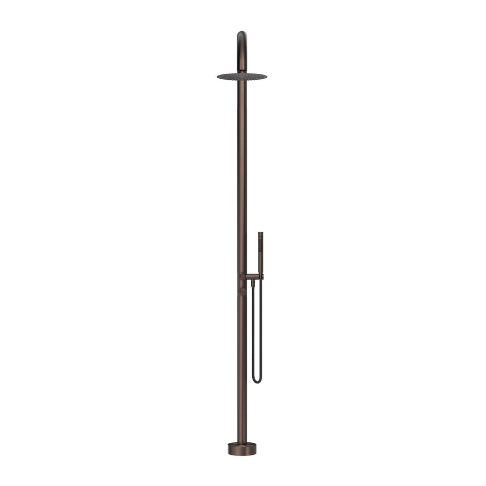 Mica Gooseneck Freestanding Outdoor Shower - Dusk Bronze