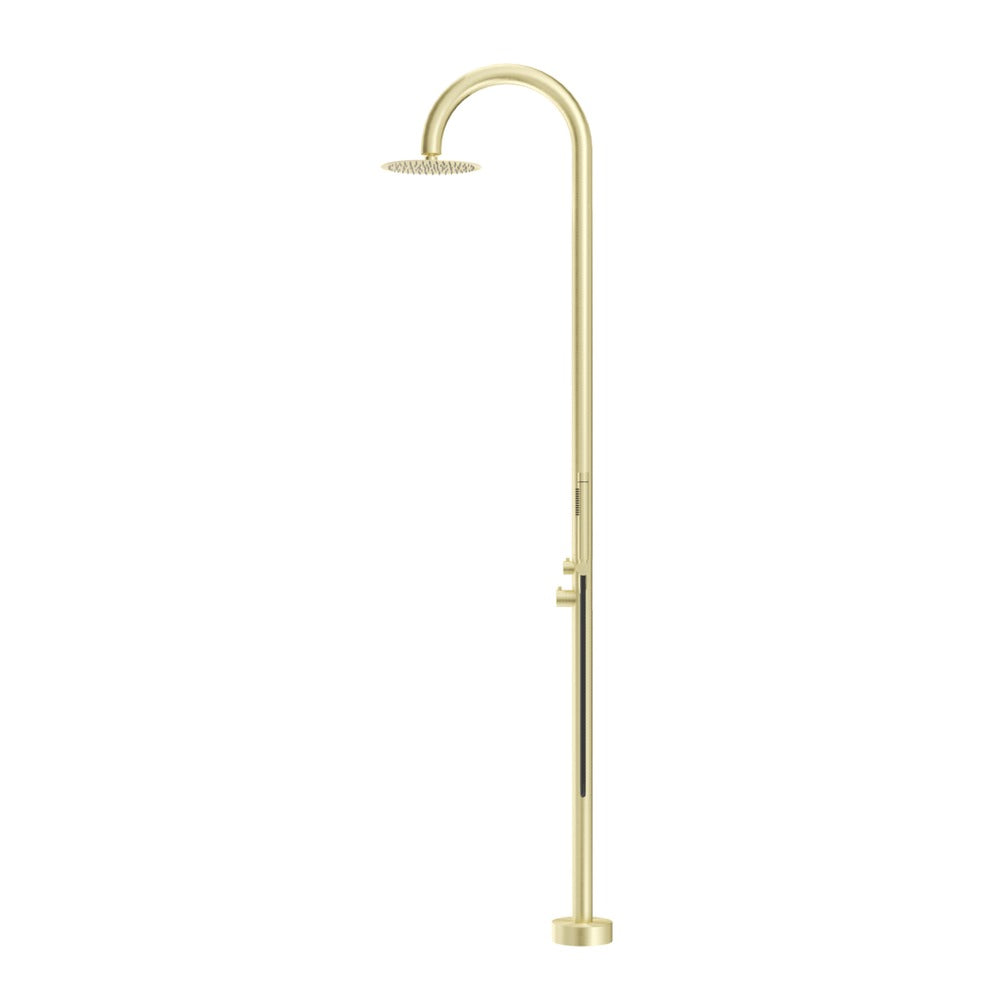 Mica Gooseneck Freestanding Outdoor Shower - French Gold