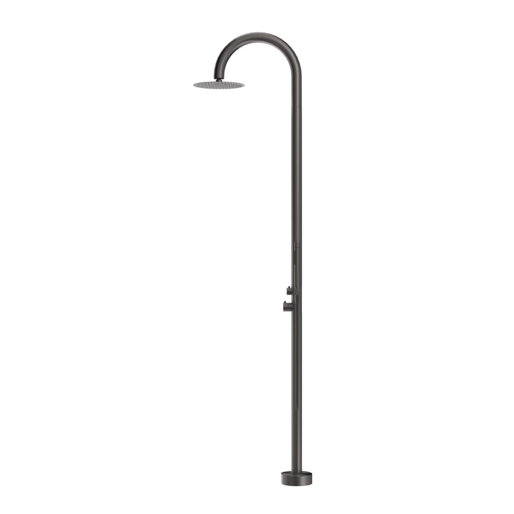 Mica Gooseneck Freestanding Outdoor Shower - Gunmetal