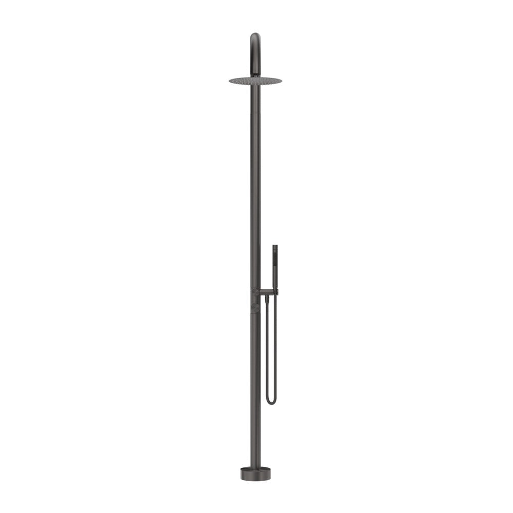 Mica Gooseneck Freestanding Outdoor Shower - Gunmetal