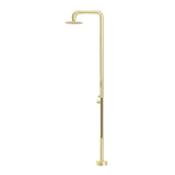 Mica Soft Square Freestanding Outdoor Shower - French Gold