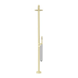 Mica Soft Square Freestanding Outdoor Shower - French Gold