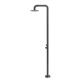 Mica Soft Square Freestanding Outdoor Shower - Gunmetal