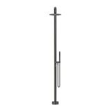 Mica Soft Square Freestanding Outdoor Shower - Gunmetal