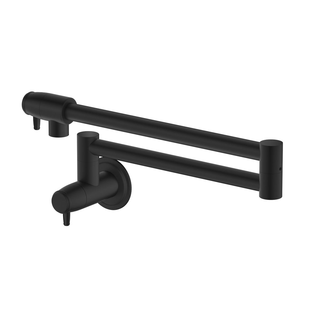 Mica Heritage Pot Filler in Black - close-up detail view