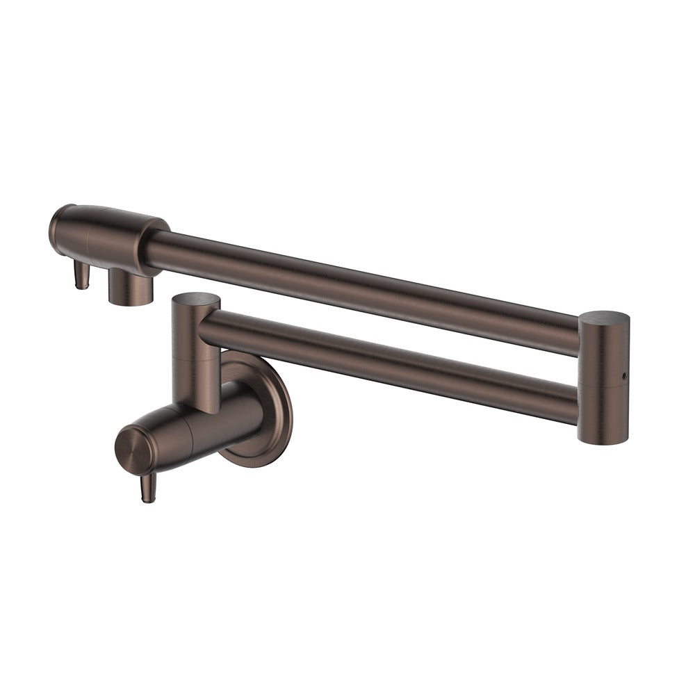 Mica Heritage Pot Filler in Dusk Bronze - rear mounting detail