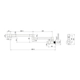 Mica Heritage Pot Filler - angled product view, kitchen tapware