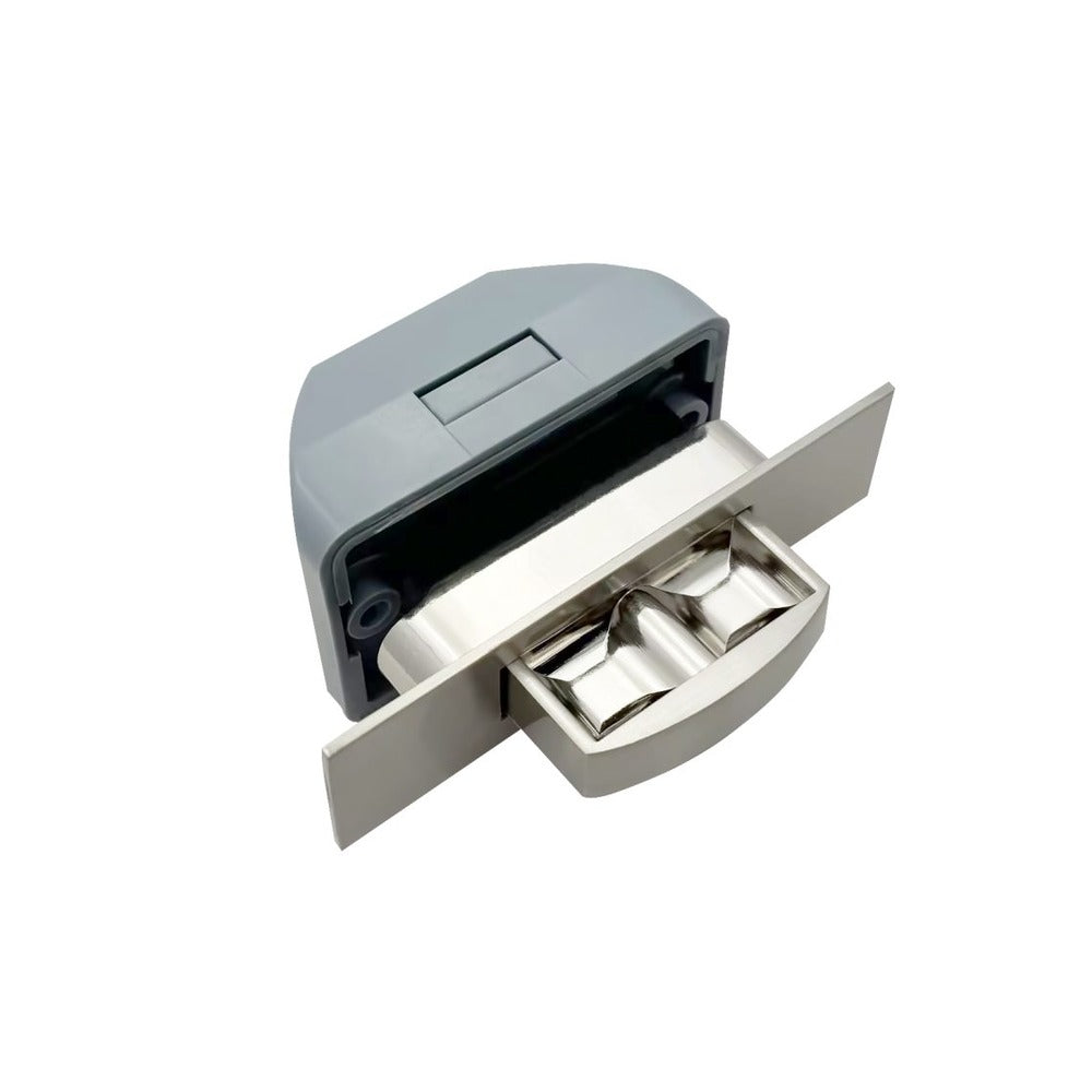 Karina Push Lock Handle - Brushed Nickel