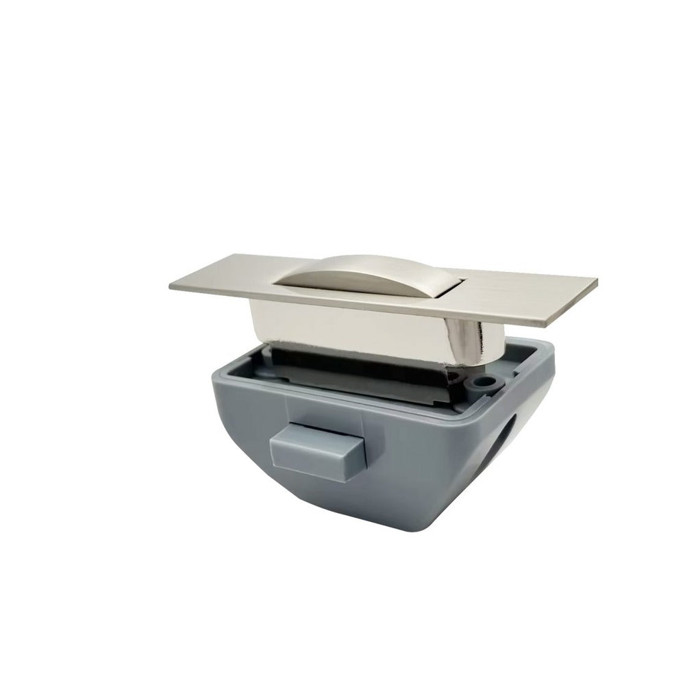 Karina Push Lock Handle - Brushed Nickel