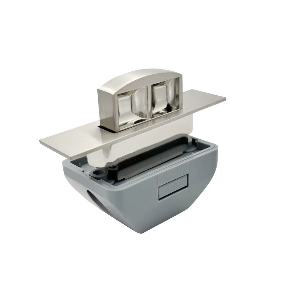 Karina Push Lock Handle - Brushed Nickel