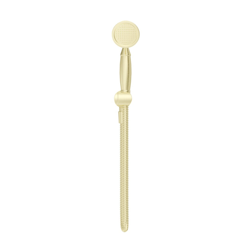 Mica Heritage Hand Shower in French Gold - side profile view