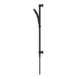 Mica Shower Rail - Inbuilt Inlet - Black