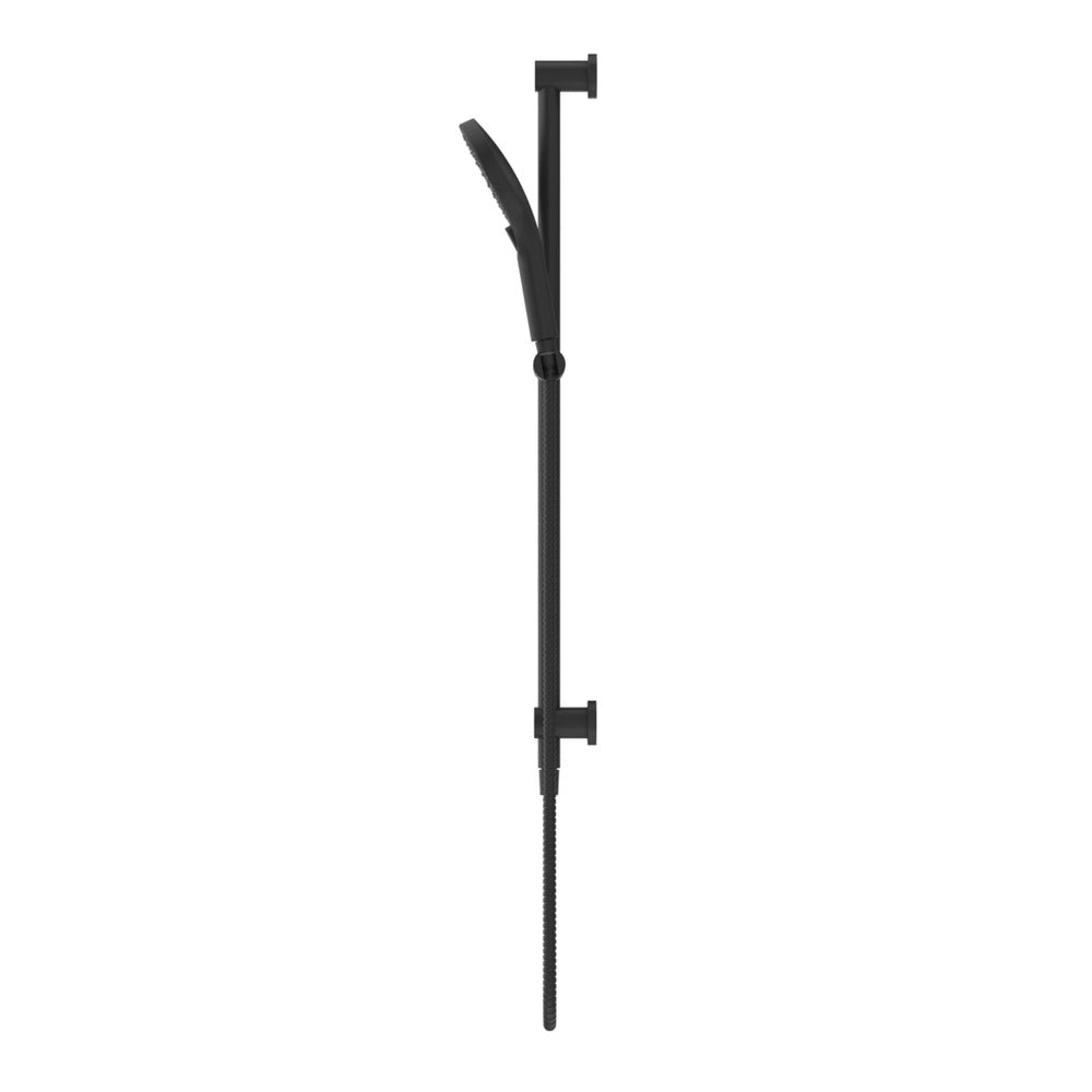 Mica Shower Rail - Inbuilt Inlet - Black