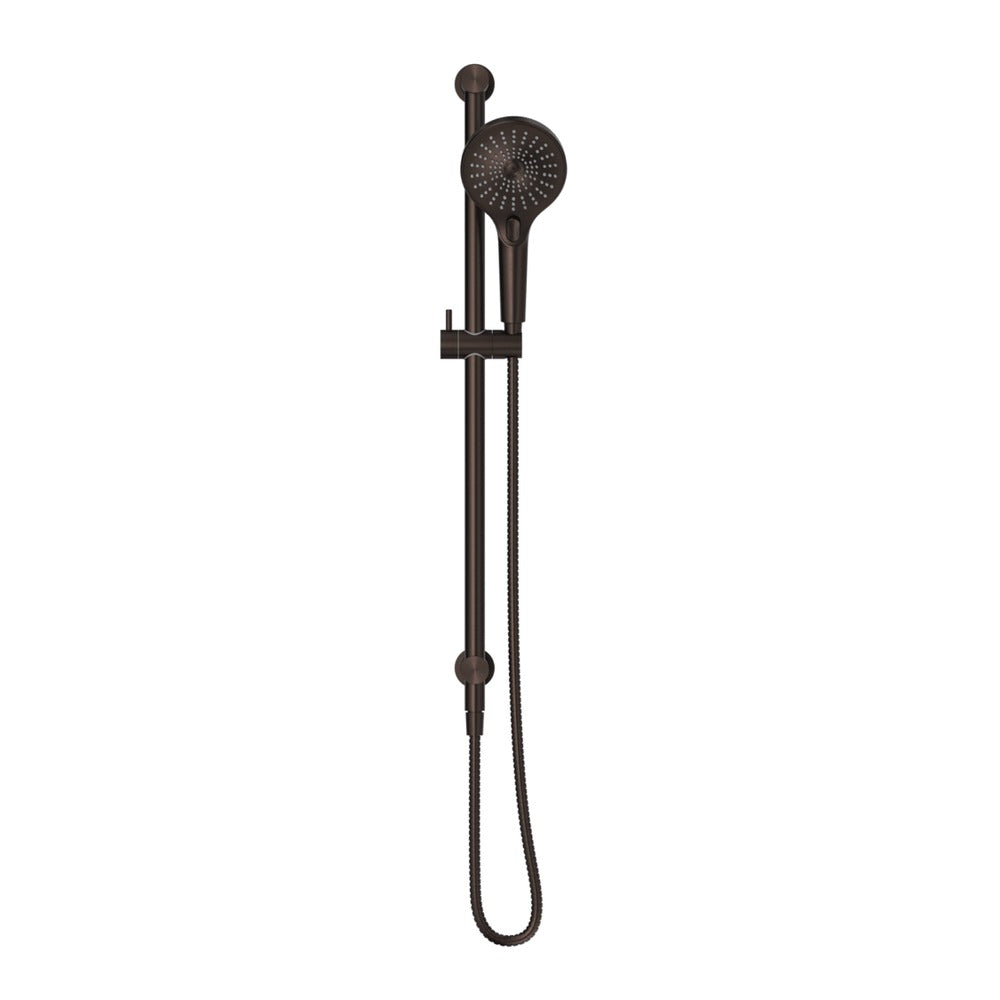 Mica Shower Rail - Inbuilt Inlet - Dusk Bronze