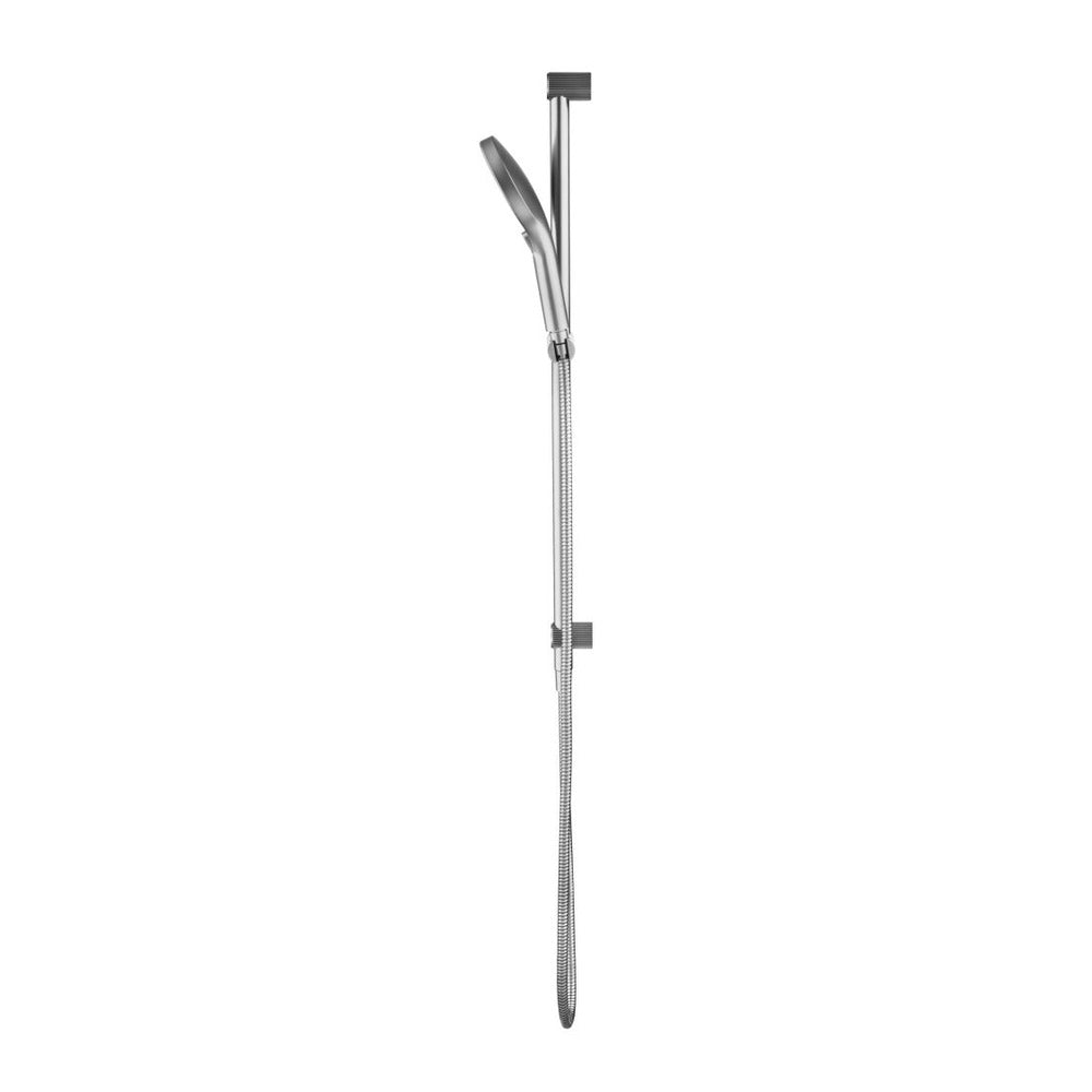 Mica Fluted Shower Rail - Inbuilt Inlet - Brushed Nickel
