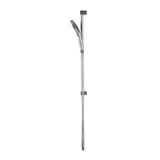 Mica Fluted Shower Rail - Inbuilt Inlet - Brushed Nickel