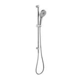 Mica Fluted Shower Rail - Inbuilt Inlet in Brushed Nickel - front view