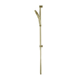 Mica Fluted Shower Rail - Inbuilt Inlet - French Gold