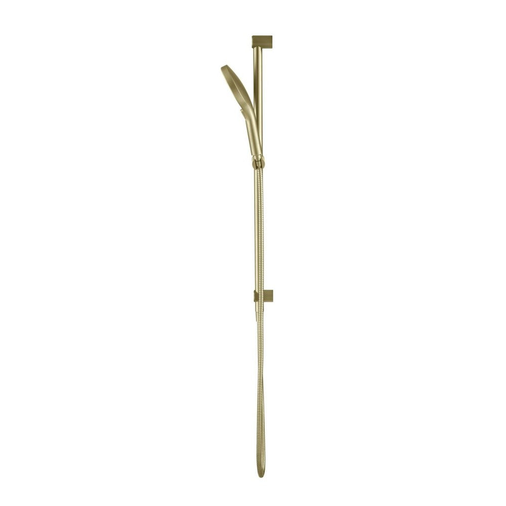 Mica Fluted Shower Rail - Inbuilt Inlet - French Gold