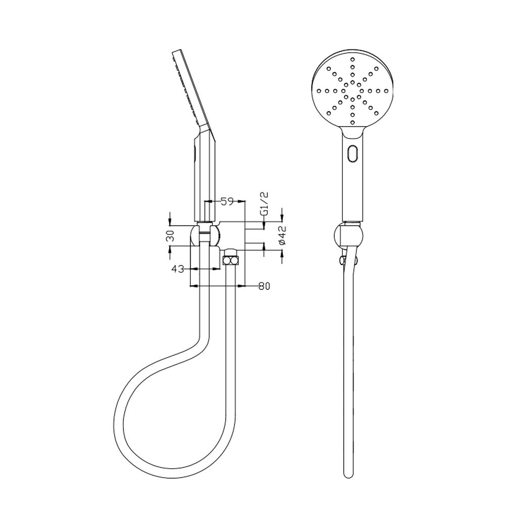 Mica Air Hand Shower - Black