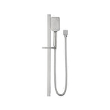 Cresta Single Shower Rail in Brushed Nickel - side profile view