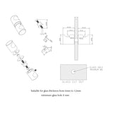 Shower Screen Handle Round - Chrome