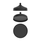 Mica Heritage Shower Head in Black - rear mounting detail