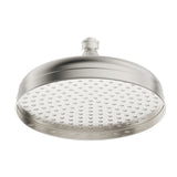 Mica Heritage Shower Head in Brushed Nickel - side profile view