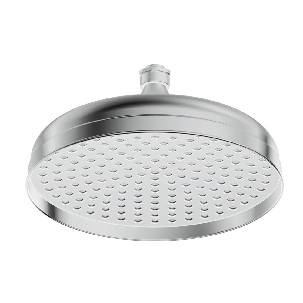 Mica Heritage Shower Head in Chrome - close-up detail view