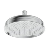 Mica Heritage Shower Head in Chrome - close-up detail view