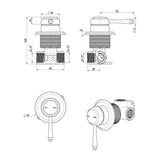 Mica Heritage Shower Mixer - TRIM KIT ONLY - Chrome