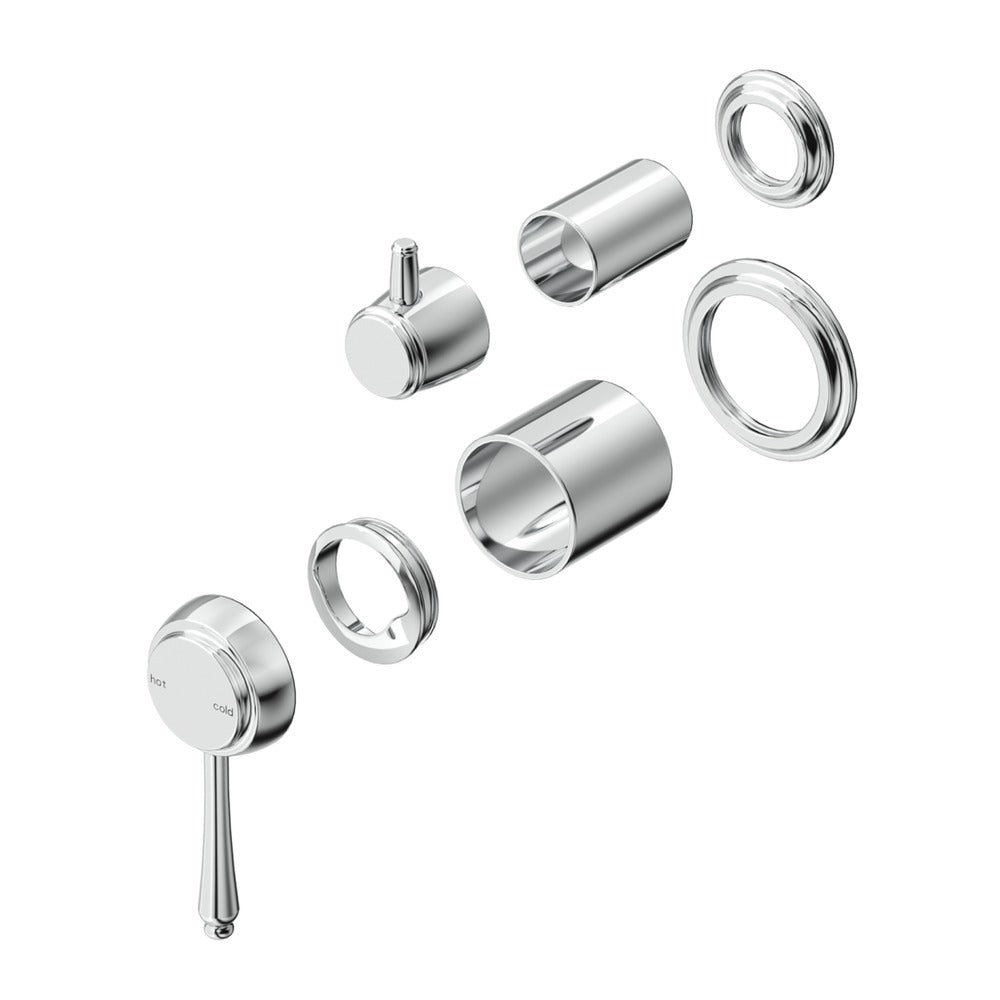 Mica Heritage Shower Mixer Diverter - TRIM KIT ONLY - Chrome