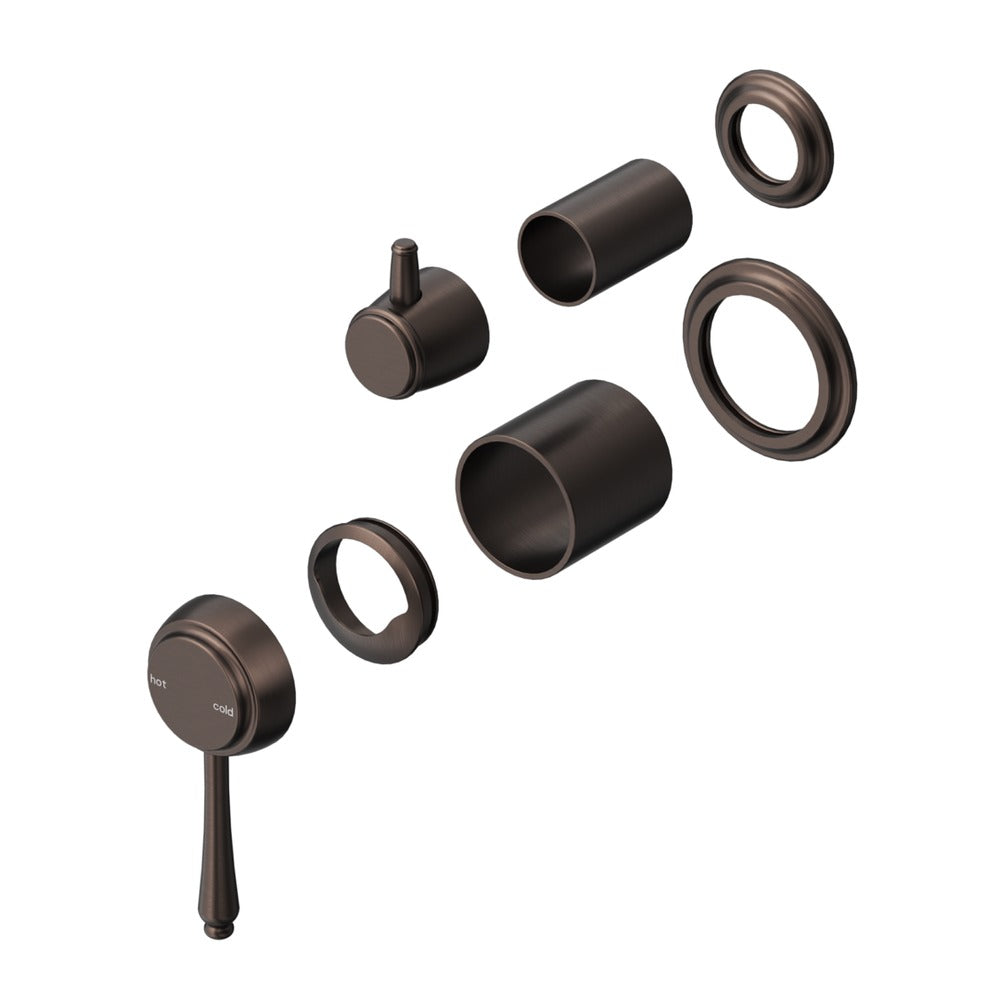 Mica Heritage Shower Mixer Diverter - TRIM KIT ONLY - Dusk Bronze