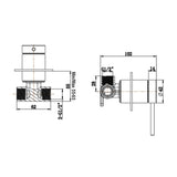 Mica Shower Mixer - TRIM KIT ONLY - Chrome