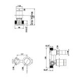 Mica Shower Mixer Diverter - Sideways - BODY - N/A