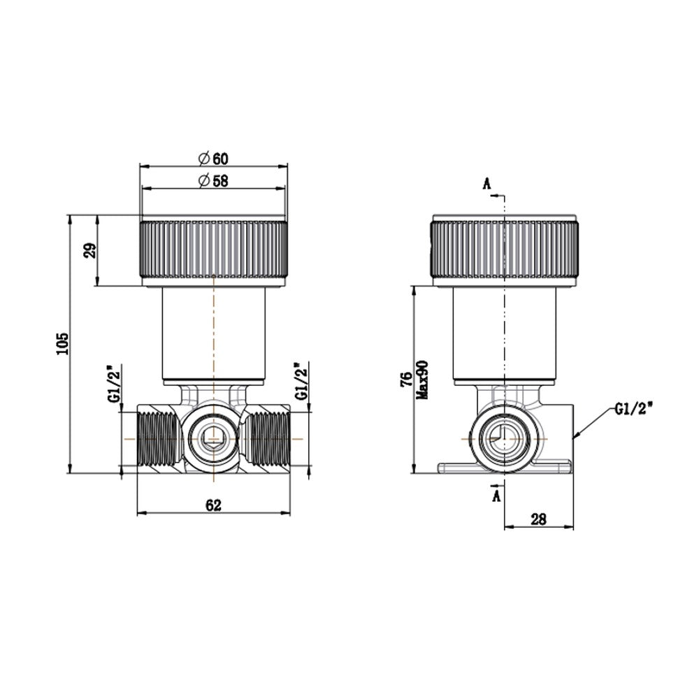Mica Fluted Progressive Shower Mixer - Chrome