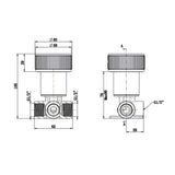 Mica Fluted Progressive Shower Mixer - Chrome