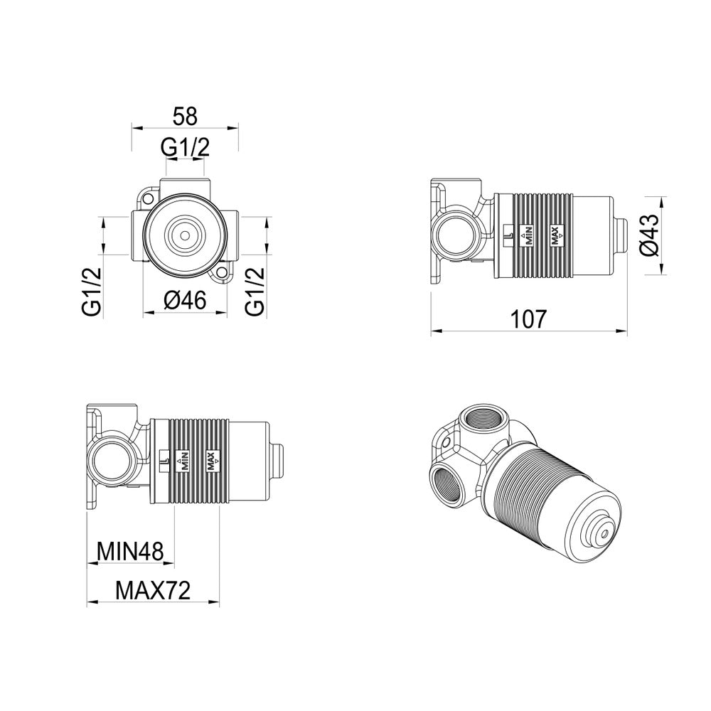 Lantra Shower Mixer - BODY ONLY - N/A