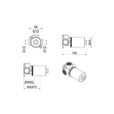 Tiago, Beki, Eleniko, Kaza - Shower Mixer - BODY ONLY - N/A