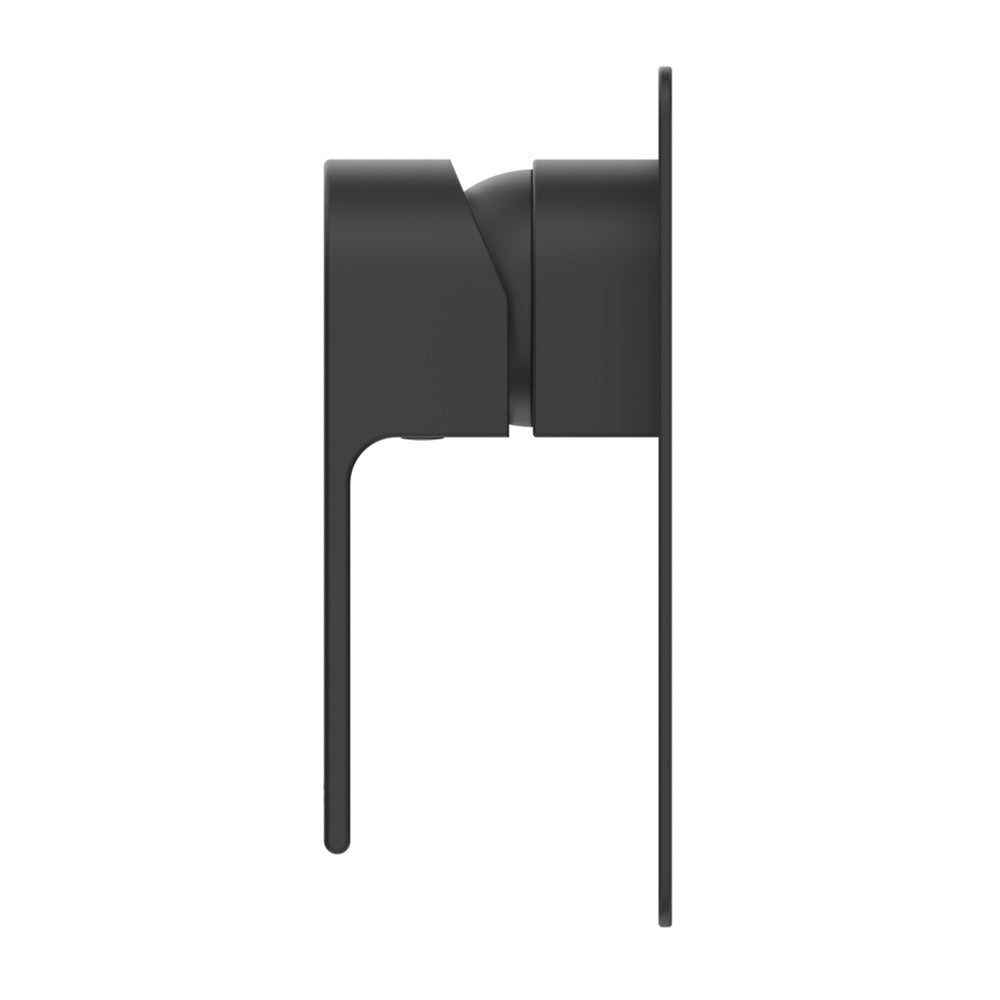 Beki Shower Mixer - Square Plate - TRIM KIT ONLY in Black - front view