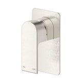 Beki Shower Mixer - Square Plate - TRIM KIT ONLY in Brushed Nickel - angled product view