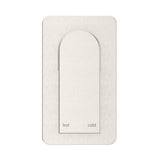 Beki Shower Mixer - Square Plate - TRIM KIT ONLY in Brushed Nickel - side profile view