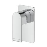 Beki Shower Mixer - Square Plate - TRIM KIT ONLY in Chrome - front view