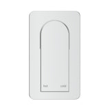 Beki Shower Mixer - Square Plate - TRIM KIT ONLY in Chrome - close-up detail view
