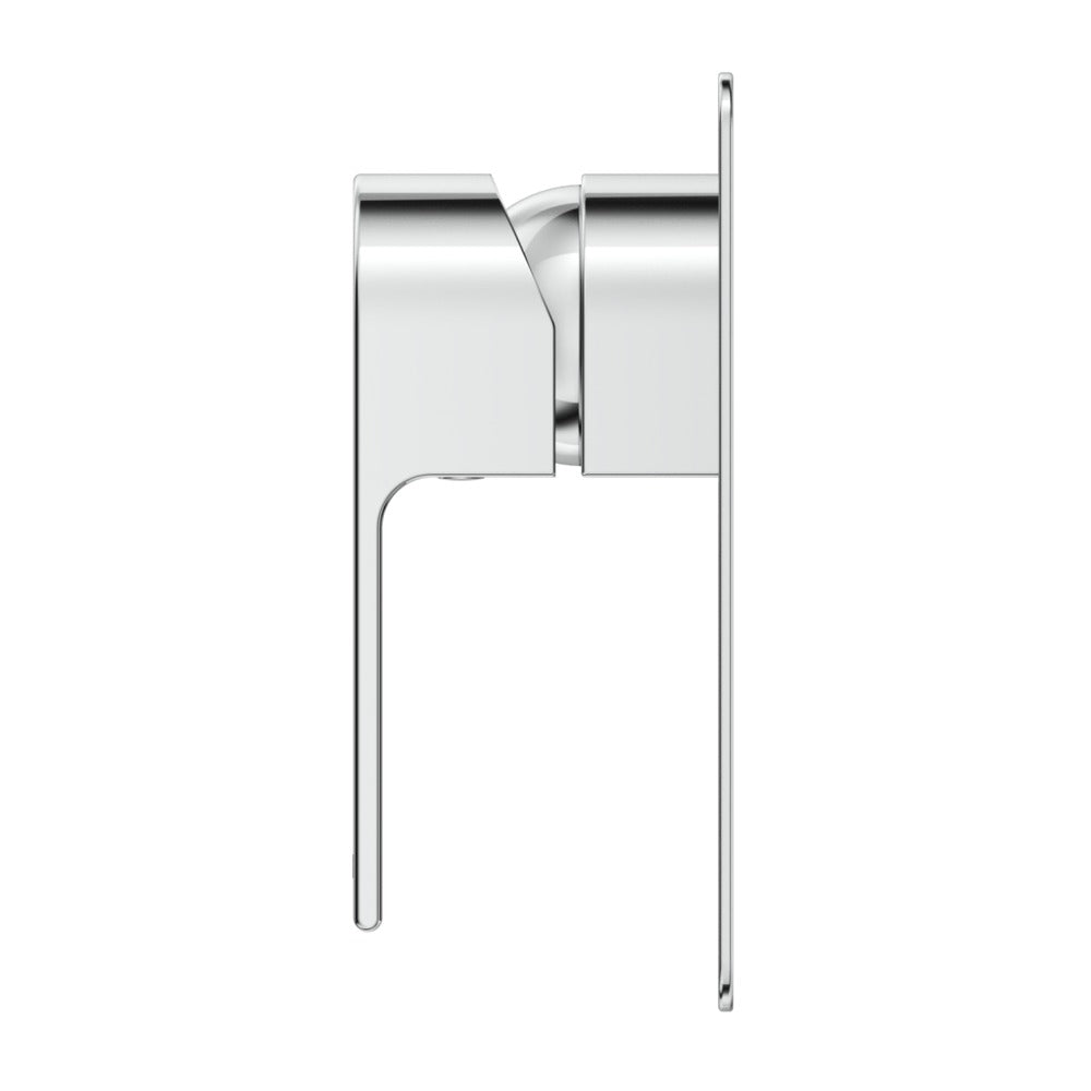 Beki Shower Mixer - Square Plate - TRIM KIT ONLY in Chrome - side profile view