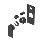 Beki Shower Mixer Diverter - 1P - TRIM KIT ONLY in Black - finish and profile close-up