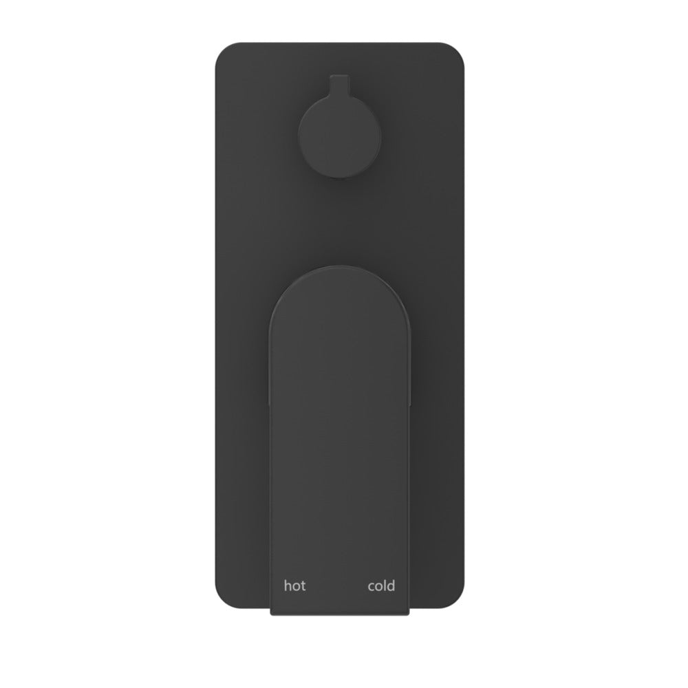 Beki Shower Mixer Diverter - 1P - TRIM KIT ONLY in Black - full product view