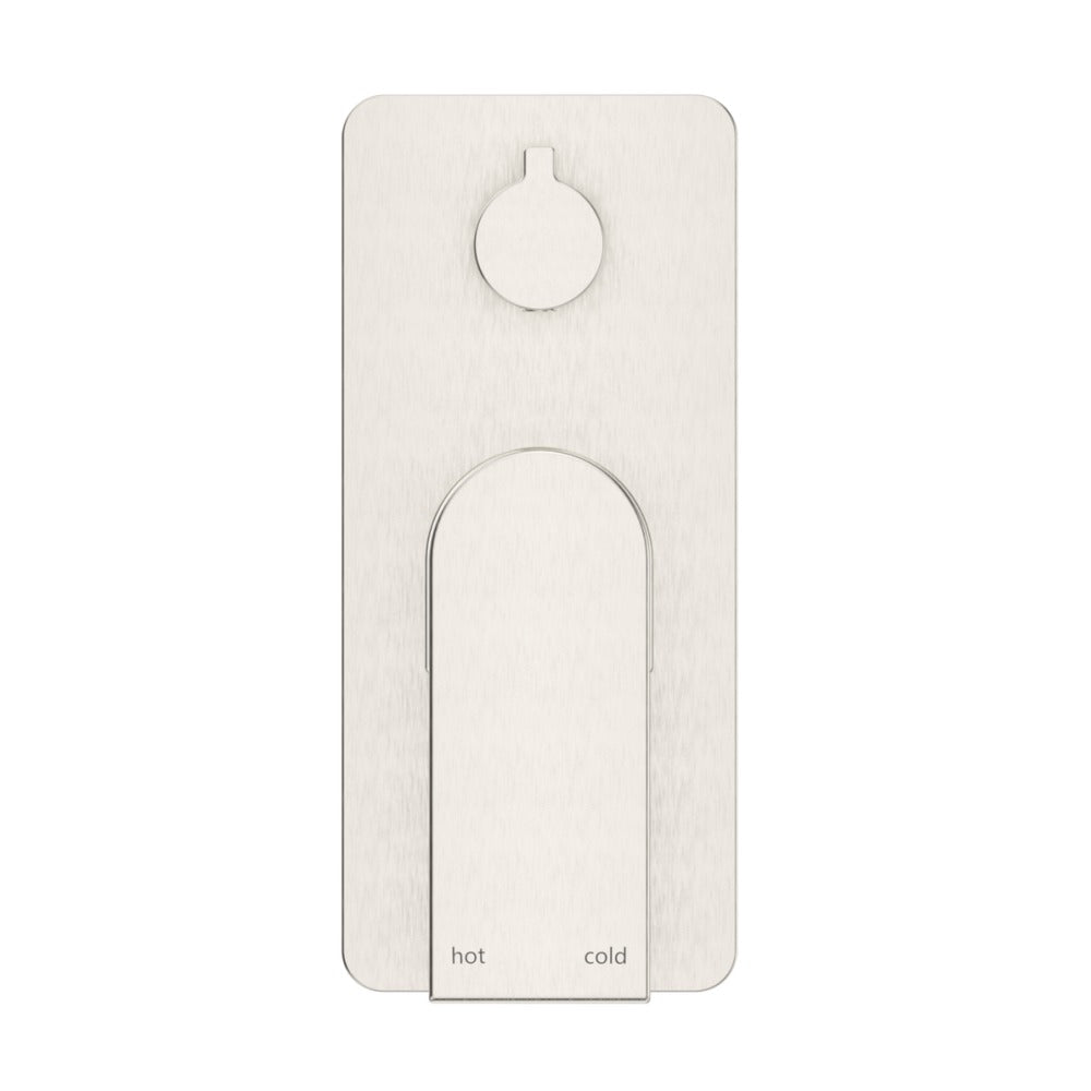 Beki Shower Mixer Diverter - 1P - TRIM KIT ONLY in Brushed Nickel - side profile view