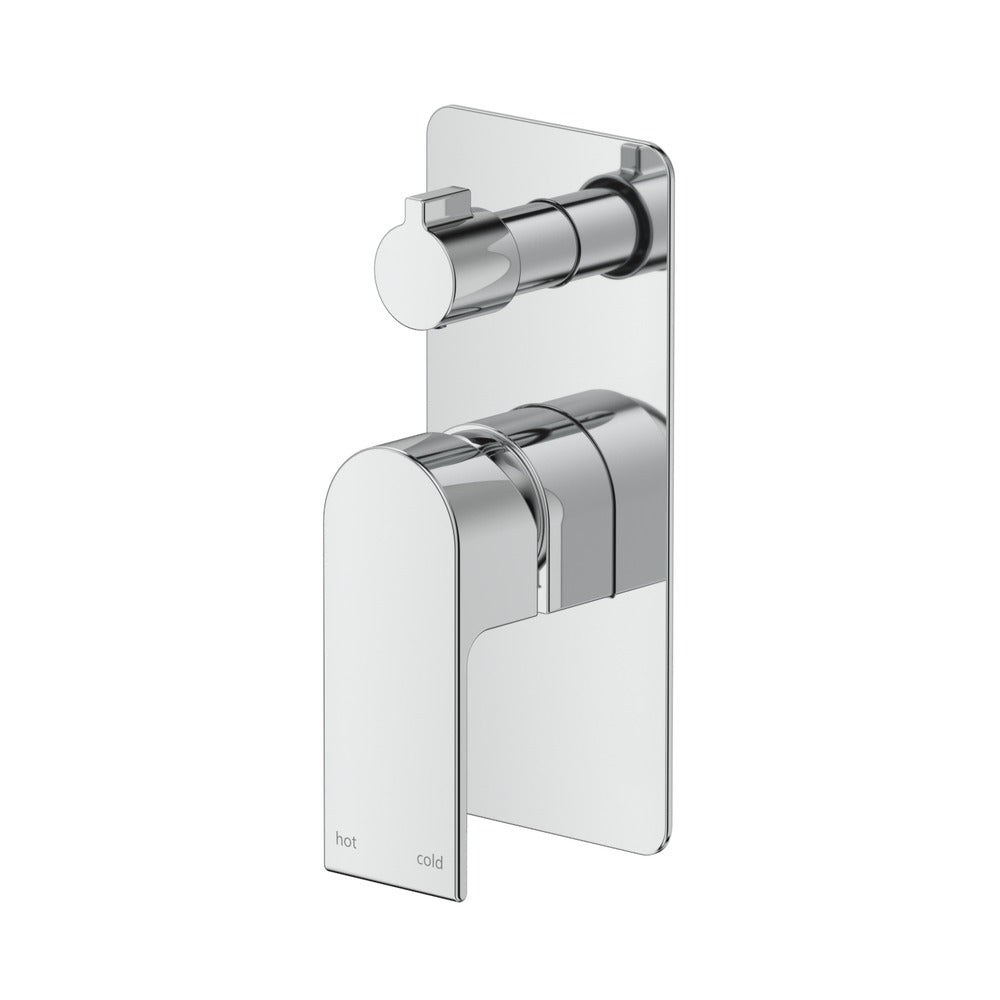 Beki Shower Mixer Diverter - 1P - TRIM KIT ONLY in Chrome - front view