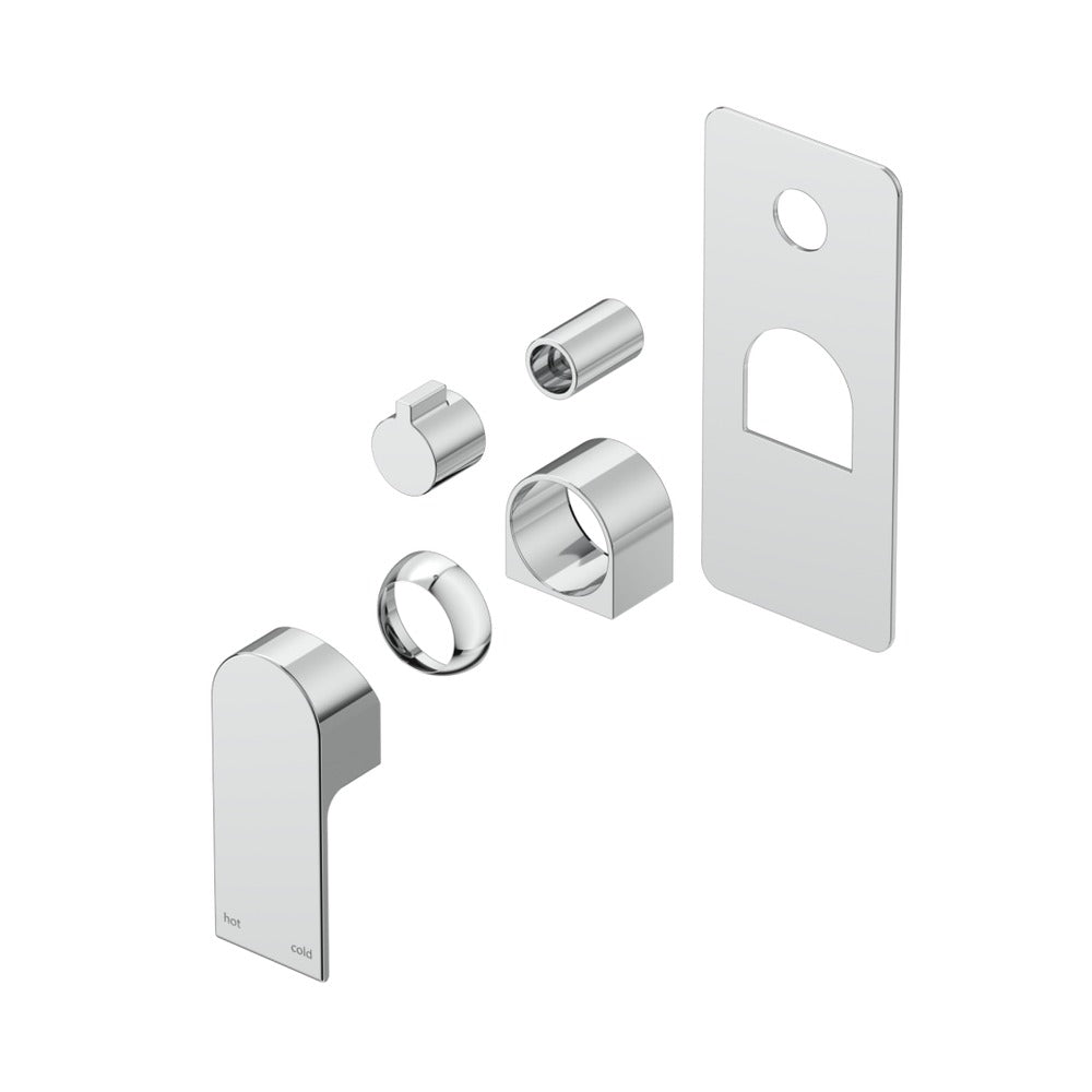 Beki Shower Mixer Diverter - 1P - TRIM KIT ONLY in Chrome - angled product view